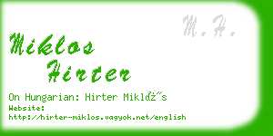 miklos hirter business card